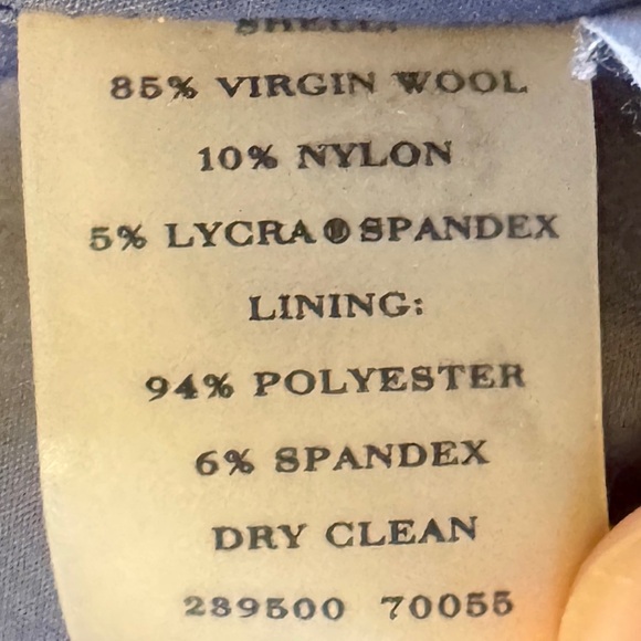 Ann Taylor Grey Wool Blend Pinstriped Pencil Skirt - Picture 7 of 7